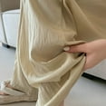 thumbnail image 4 of Women's Maternity Pants with Pockets Loose Wide Leg Cozy Pant Spring And Fall Maternity High Waist Solid Full Length Pants Beige M, 4 of 4