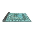 thumbnail image 2 of Ahgly Company Indoor Round Animal Light Blue Traditional Area Rugs, 4' Round, 2 of 4