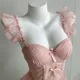 thumbnail image 2 of Corsé francés Sexy con bragas, lencería Sexy, puro deseo, cintura delgada, malla de encaje, sujetador de espina de pescado, conjunto de lencería Lolita, corpiño negro, 2 of 4