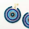 thumbnail image 3 of HOOUN New Native Blue Beaded Tassel Bohemian Drop Seed Beads Earrings Jewelry, 3 of 7