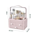 thumbnail image 7 of Cosmetic Organiser Case Makeup Storage Organizer Portable Jewelry and Perfume Organizers Desk Storage Boxes Container for Vanity Bathroom Pink, 7 of 7