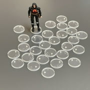 30Pcs Clear Display Stand Base for 3.75" Vintage GI Joe Action Figures Toy 32mm