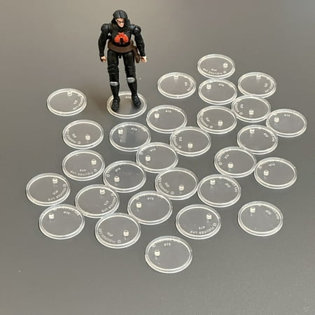 30Pcs Clear Display Stand Base for 3.75" Vintage GI Joe Action Figures Toy 32mm