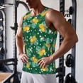 thumbnail image 5 of Zufioo Tropical Fruit Print Men's Vest, Sleeveless Quick-drying Muscle T-shirt, Suitable for Sports Fitness, Home Leisure Wear-, 5 of 7