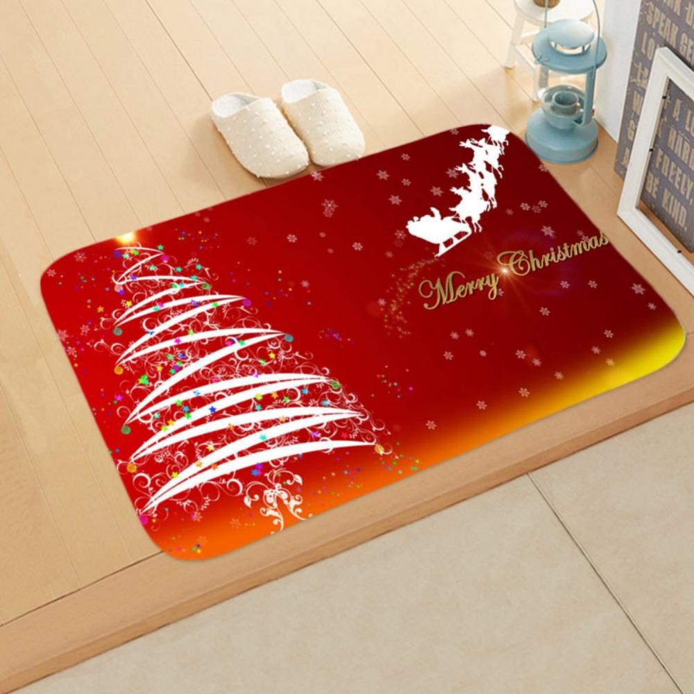 Brand Clearance! Santa Rugs Christmas Mat Holiday Doormat Soft Floor Mat NonSlip
