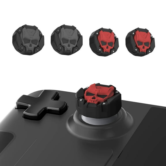 GeekShare Thumb Grip Caps for Steam Deck Joystick,Soft Silicone Anti-Slip Thumbsticks Cover Set 4PCS Skull