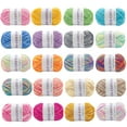 thumbnail image 4 of Frogued Knitted Yarn 1 Roll 3 Strands Crochet Yarn Colorful Knitting Yarn DIY Breathable Hand Crocheting Variegated Yarn Thread Needlework Tool Ball of thread for Socks (Color D), 4 of 13