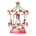 thumbnail image 2 of Carrusel navideño con figuras de Papá iluminadas. Adorno navideño coleccionable y original para estudio, estantería o escritorio., 2 of 8