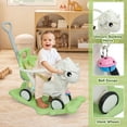 thumbnail image 6 of Wdmiya 4 in 1 Rocking Horse for Toddlers 1-3 Years Old, Baby Unicorn Rocking Toy Birthday Gift for Boy and Girl, Ride on Toy with Detachable Balance Board，Balance Bike with Push Handle, Green, 6 of 10