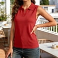 thumbnail image 4 of Posijego Women's V Neck Tank Tops Sleeveless Collared Tank Shirts Athletic Golf Tennis Shirts Casual Dressy Blouses for Women, 4 of 8