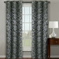 thumbnail image 1 of Claire Pair ( Set of 2 ) Micro Suede Jacquard Blackout by weave Grommet Curtain Panels, 1 of 1