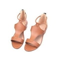 thumbnail image 1 of Nuevas sandalias de cuña con punta redonda y cremallera para mujer de talla grande de verano Wmkox8yii shjk1044, 1 of 1