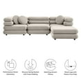 thumbnail image 3 of Jubilee 4-Piece Sectional Sofa in Almond, 3 of 10