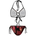 thumbnail image 4 of Hazbin Hotel Alastor Radio Demon Women Bikini Set Sexy Two Pieces Halter String Swimsuit Triangle Briefs Tie Side Bottom, 4 of 7