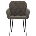 thumbnail image 2 of vidaXL 2-Pieces Indoor Dining Chairs - Dark Grey Velvet, 2 of 5