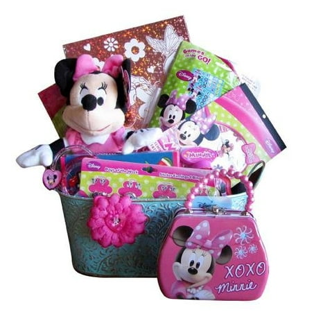 GiftBasket4Kids GBMINI1000 Mini Mouse Fun Activity Gift Baskets for girls