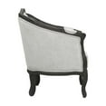 thumbnail image 3 of ACME Samael Linen Chair with Wooden Frame and Pillow in Gray and Dark Brown, 3 of 5
