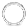 thumbnail image 2 of Solid 14K White Gold Eleven Stone Diamond Channel Set Wedding Band Ring Size 7.5 (.99 cttw.), 2 of 8