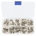 thumbnail image 2 of Botones de broche de camisa para mujer Bling Bling 150 piezas flor blanca plástico metal, 2 of 12