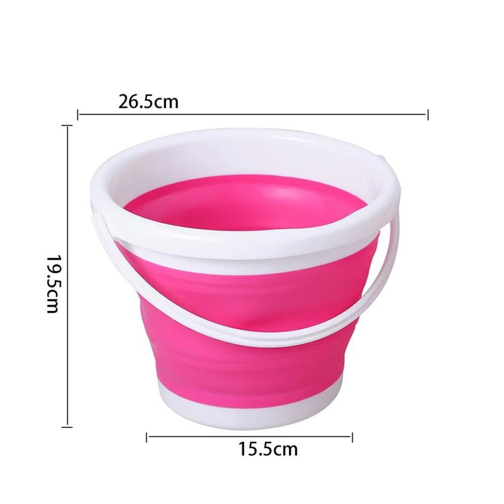 Qiilu Car Wash Bucket Collapsible Bucket Easy to Use High Durability Humanized Design Eco Friendly Nontoxic Foldable Large Capacity for Garden for Home 