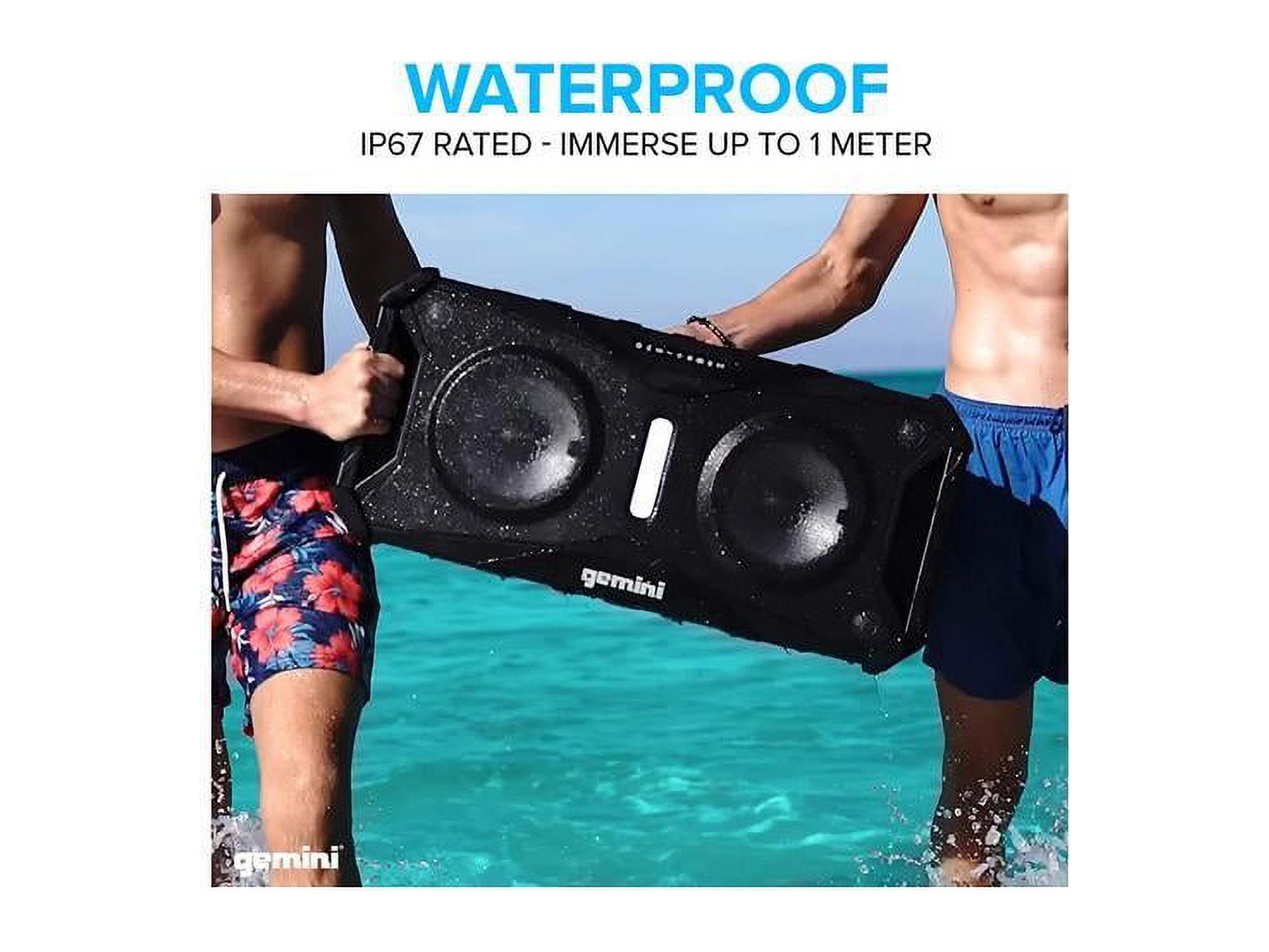 Gemini SOSP-8BLKGR SoundSplash Floating Dual 8" Bluetooth Speaker w/ LED Party Lighting