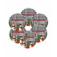 thumbnail image 7 of 13 Inch Round Placemats Set of 6, Christmas Snowman Non Slip Heat Insulation PP Table Mats, Black White Plaid Snowflake Pine Tree Washable Place Mats for Kitchen Dining Party Table Decor, 7 of 7