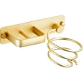 thumbnail image 1 of Soporte para secador de pelo, plancha de pelo con organizador de cables, soporte de pared metálico para guardar secador, plancha, cepillos y más (dorado), 1 of 5