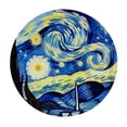 thumbnail image 4 of HAOXIT Tablecloth Round Polyester Fabric Tablecloth for Kitchen Table Decor Wedding Party,Famous Painting Van Gogh Star Night 46-50, 4 of 8