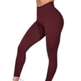 thumbnail image 2 of SPRING PARK Women Solid Color Scrunch Butt Leggings High Waisted Ruched Yoga Pants Workout Butt Lifting, 2 of 7