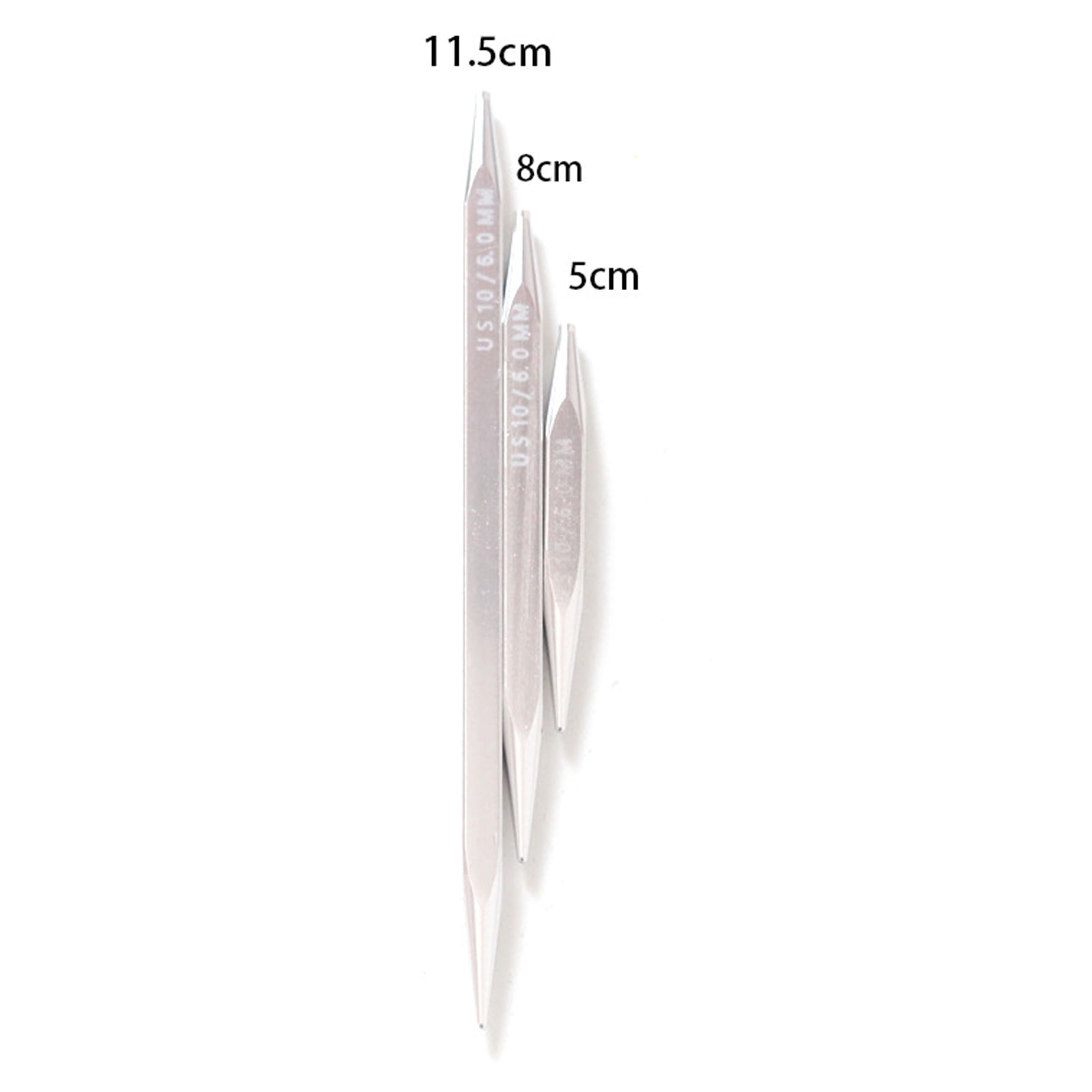 10Pairs Aluminum Knitting Needle 2.75-6.0mm Interchangeable Circular Knitting Needle Set with PU Binder for Crocheting