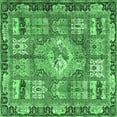 thumbnail image 1 of Ahgly Company Indoor Square Medallion Emerald Green Traditional Area Rugs, 6' Square, 1 of 4