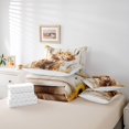 thumbnail image 6 of jejeloiu Cute Highland Cattle 7-Piece Bedding Comforter Set,Rustic Plant Floral King Bedding Sets,Old Wooden Board Bed Sheets For Kids,Microfiber Bedroom Decor Reversible, 6 of 8