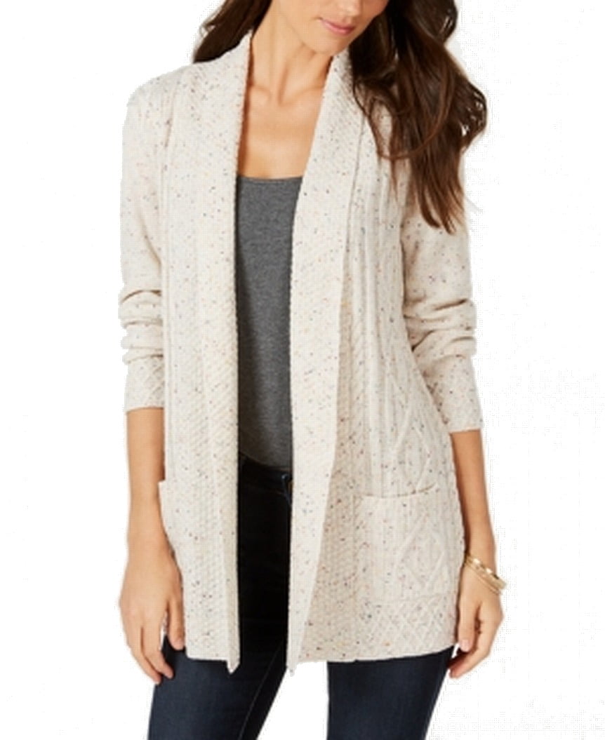 petite cable knit cardigan