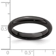 thumbnail image 5 of Titanium Edward Mirell Black Ti Polished Domed 4mm Band (Size 6) Made In United States emr123-4mm-6, 5 of 5