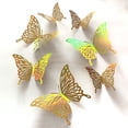 thumbnail image 1 of De Pegatinas De Pared De Mariposa 3D, Decoración De Mariposa Hueca, Manualidades Decorativas Artesanales Para Dormitorio Y Decoración Para Sala De Estar 12 Unidades/Juego Minnieouse HA042602-02, 1 of 5