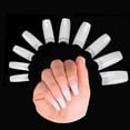 thumbnail image 1 of 500 Pieces Fake Nails French Tips Acrylic Pointed Nail Tips Professional or Art, 1 of 5