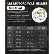 ILM 205V ABS Half Helmets, DOT Approved Mens Helmet with Helmet Bag Matte Black XL