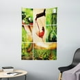 thumbnail image 1 of Wine Tapestry, Wine Tasting and Grapevine Collage Green Fresh Field Pouring Drink Delicious, Wall Hanging for Bedroom Living Room Dorm Decor, 40W X 60L Inches, Green Ruby Caramel, by Ambesonne, 1 of 2