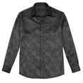 thumbnail image 4 of AZoiNM Men's Print Patchwork Casual Shirt Slim Fit Long Sleeve No Pocket, 4 of 10