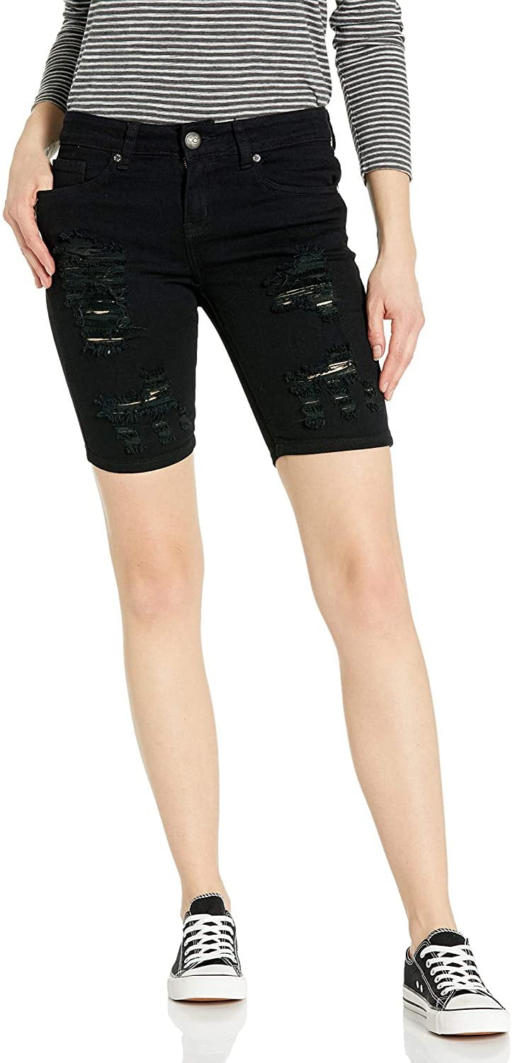 girls black bermuda shorts