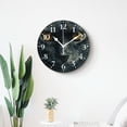 thumbnail image 4 of 16 Inch Wall Clock Battery Operated Silent Clock Decorative for Office, Kitchen, Outdoor, Living Room，Black Cat Kitten Maine Coon Animal Elegant, 4 of 4