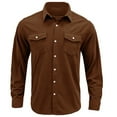 thumbnail image 4 of 100% Polyester Corduroy Foreign Trade Men Shirt, 4 of 6