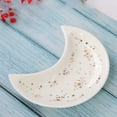 thumbnail image 3 of Moon Shape Decorative Jewelry Dish Ceramic Engagement Rings Trinket Dish Wedding Decor, 3 of 8