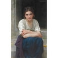 thumbnail image 2 of William Bouguereau 11x14 Gold Ornate Wood Frame and Double Matted Museum Art Print Titled - Reverie on the Threshold (1893), 2 of 4