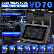 VDIAGTOOL Automotive Bidirectional Scan Tool VD70 OBD2 Scanner Diagnostic Tool with ECU Cod-ing, 36+ Resets, 3-Year Update