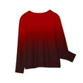 thumbnail image 5 of Hicidod Long Sleeve Shirts for Girls Crewneck Pullover Tops Lightweight Fashion Gradient Color Soft Fall Casual Blouses, 5 of 7
