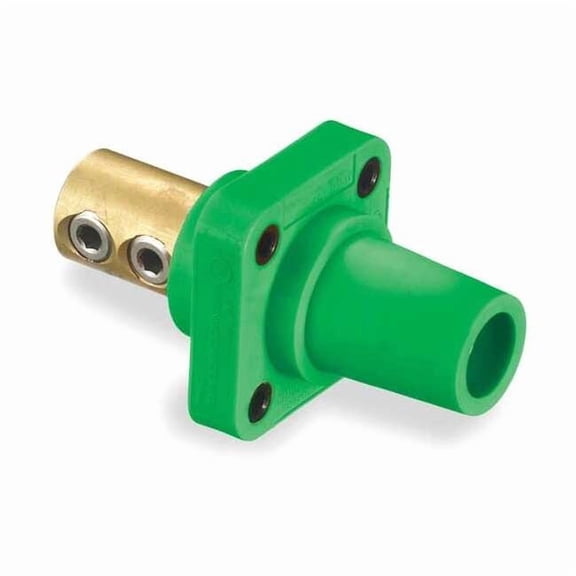 Hubbell Wiring Device-Kellems Receptacle, Female, Green, 4-4/0, Taper HBLFRGN