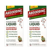 ABSORBINE JR. Extra Strength Pain Relieving Liquid, for Muscle, Joints, Arthritis Pain, with No-Mess Applicator, 4 Oz, - 2 Pack
