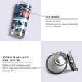 thumbnail image 2 of SKYSONIC Sharks Tumbler Stainless Steel Double Wall Vacuum Reusable Insulated Mug with Straw and Built-in Coaste for Cold and Hot Beverages, 20oz, 2 of 7