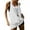 White, variant on New summer arrivals Olyvenn Womens Cotton Workout Tank Tops Racerback Sleeveless Relaxed-Fit Oversized Shirts Summer Fashion Sports Tops Black L